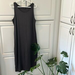 Eileen Fisher Dark Gray Sleeveless Maxi Dress